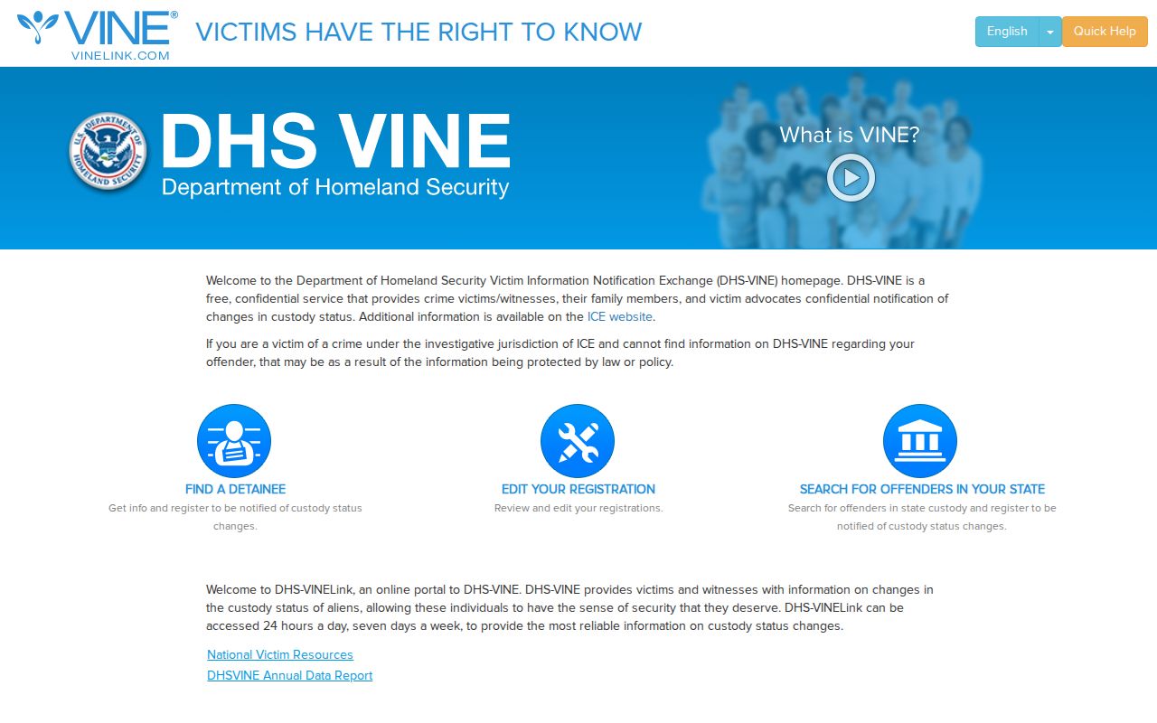 Humeston Wayne County custody notification search through VINE