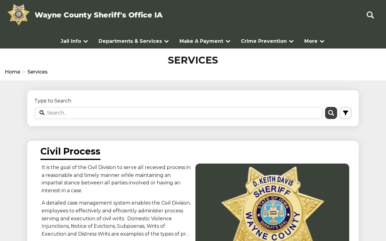 Wayne County VINE custody notification service